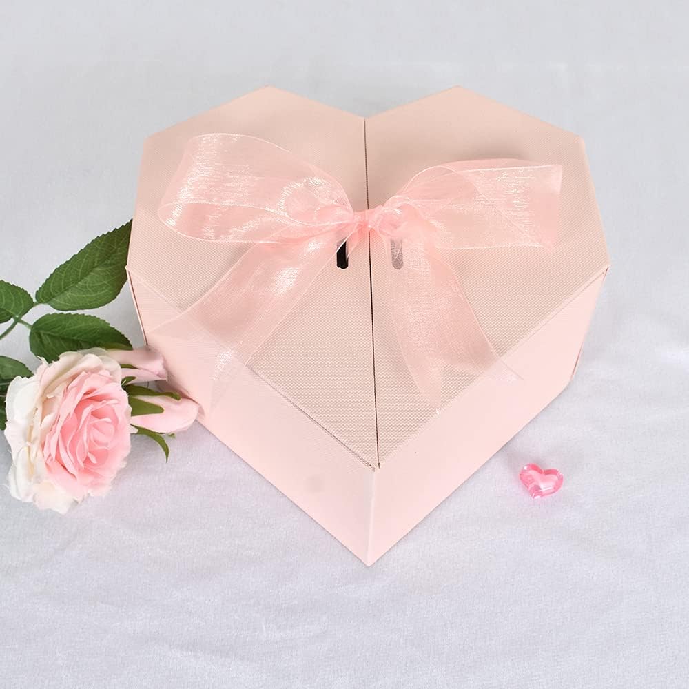 TONIFUL 1-1/2 Inch Light Pink Organza Ribbon 25 Yards Sheer Chiffon Ribbons for Crafts Wedding Party Decorations Gift Wrapping Bow Making Floral Valentine's Day Christmas Decoration - Image 4