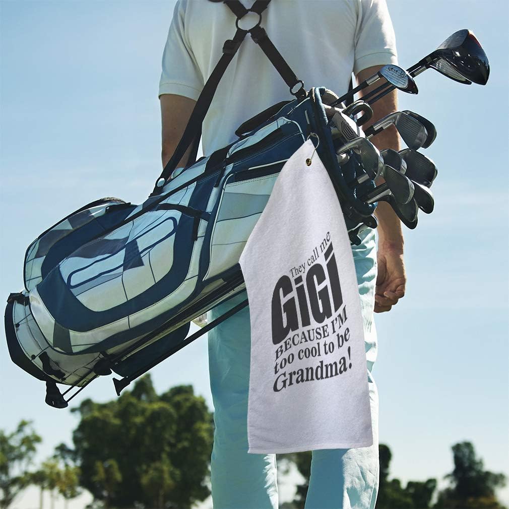 Style In Print Custom Golf Towel They Call Me Gigi Because I'm Too Cool to Be Grandma Cotton