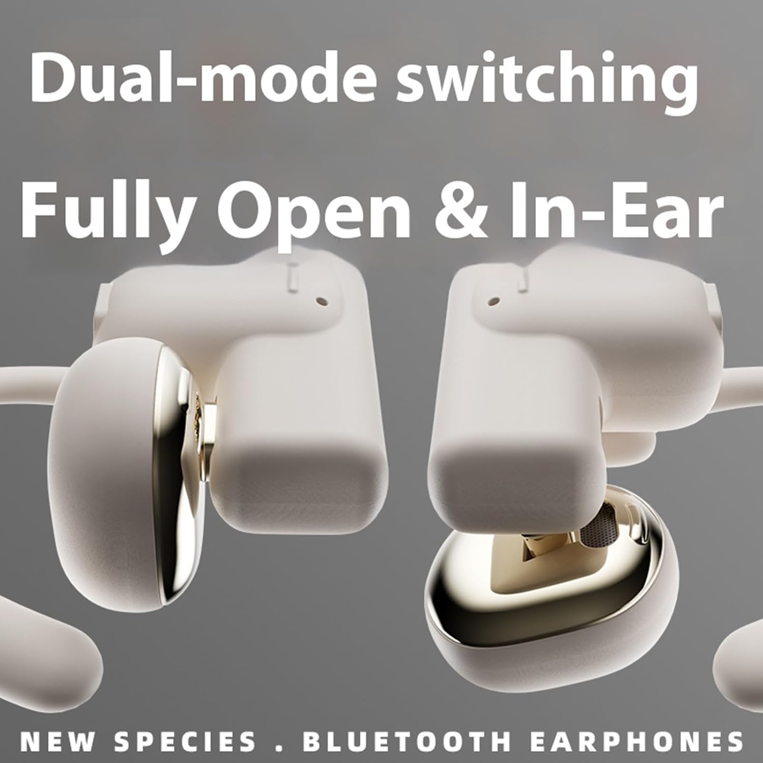 Wireless Bluetooth Open Ear Headphones Over Open Ear Earbuds Bone Air Conduction Headphones Out of Ear Over The Ear Earbuds That Don't Go in Your Ear with Over-Ear Hooks