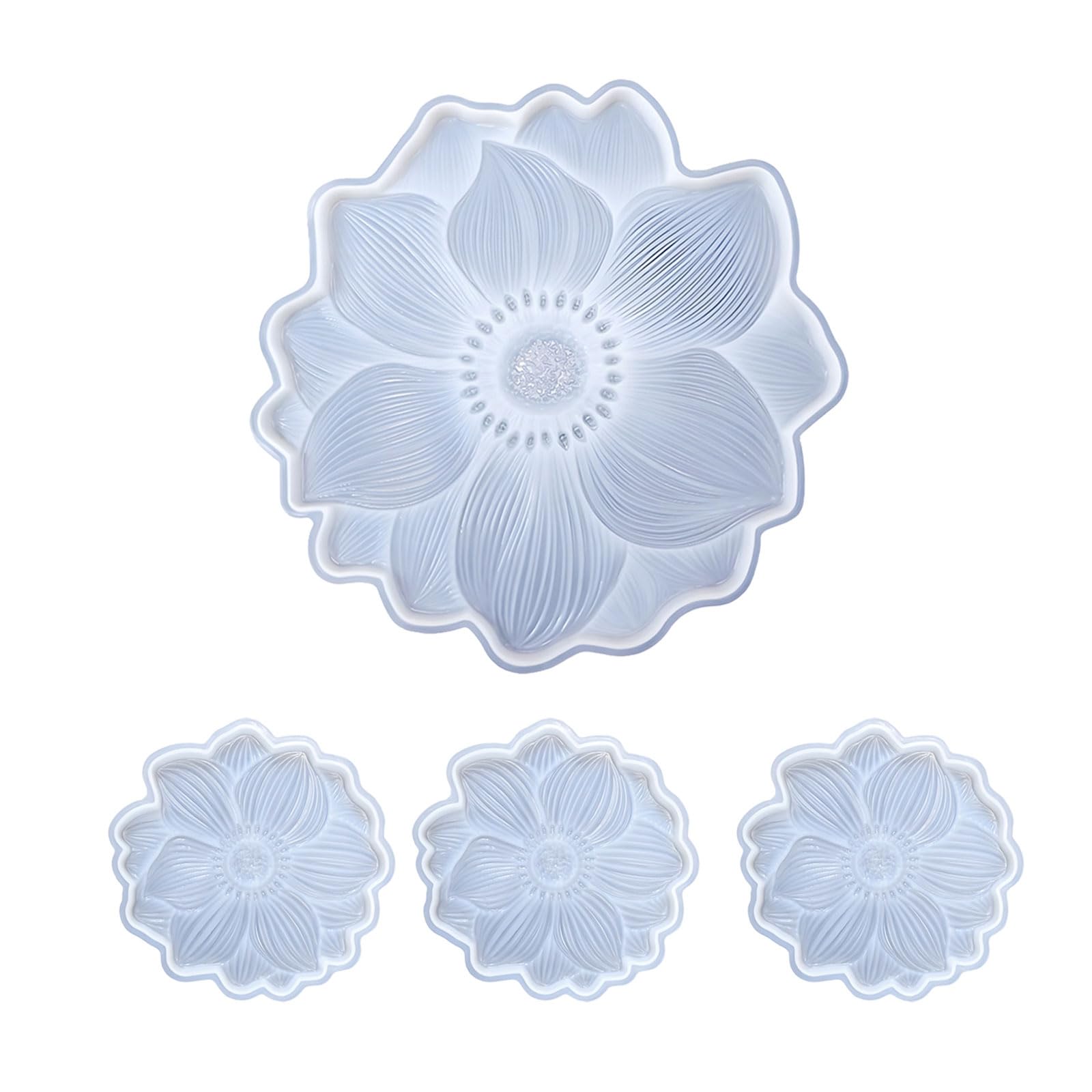 Juego de moldes de silicona flexible de grado alimenticio, molde de flores para gelatina de chocolate, accesorios, juego de moldes de calidad alimentaria