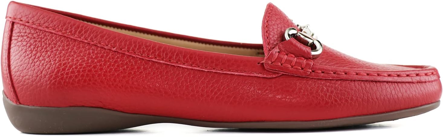 Women's Genuine Leather Slip on Buckle Loafer - Image 4