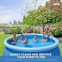 Vista 5 de Aquatix Pro 6 tapones de orificio para bomba de piscina, para piscinas sobre el suelo Intex, Bestway, Coleman y Summer Escape, tapones de pared