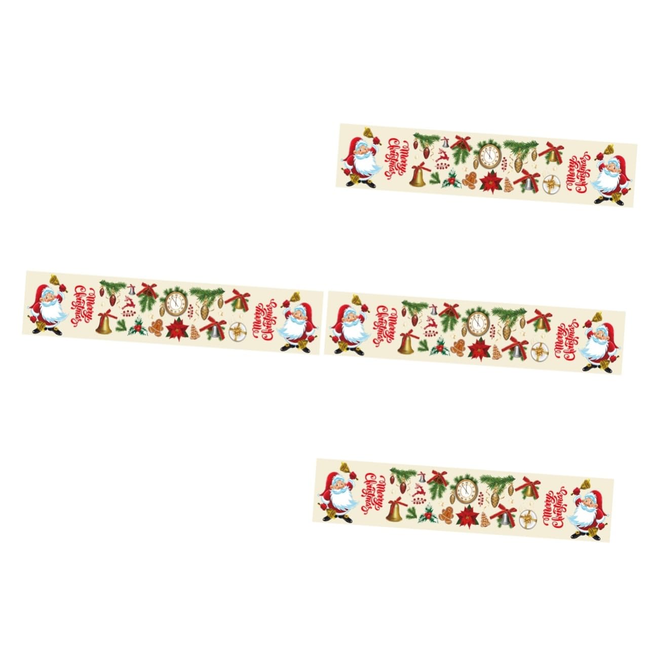 Nappes de Noël TOPBATHY de qualité supérieure avec finitions cloches x4