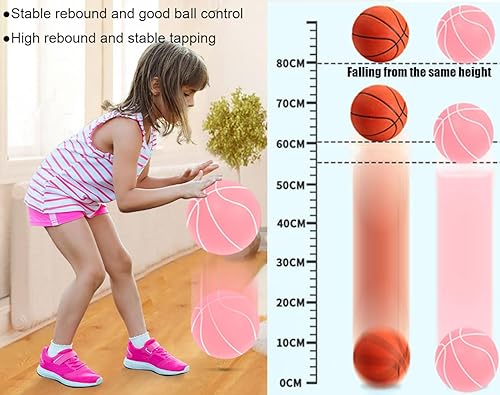 Miniatura 3 de Baloncesto silencioso, baloncesto de 29.5 pulgadas con mango silencioso, balón silencioso para interiores, pelota furtiva, baloncesto de espuma para