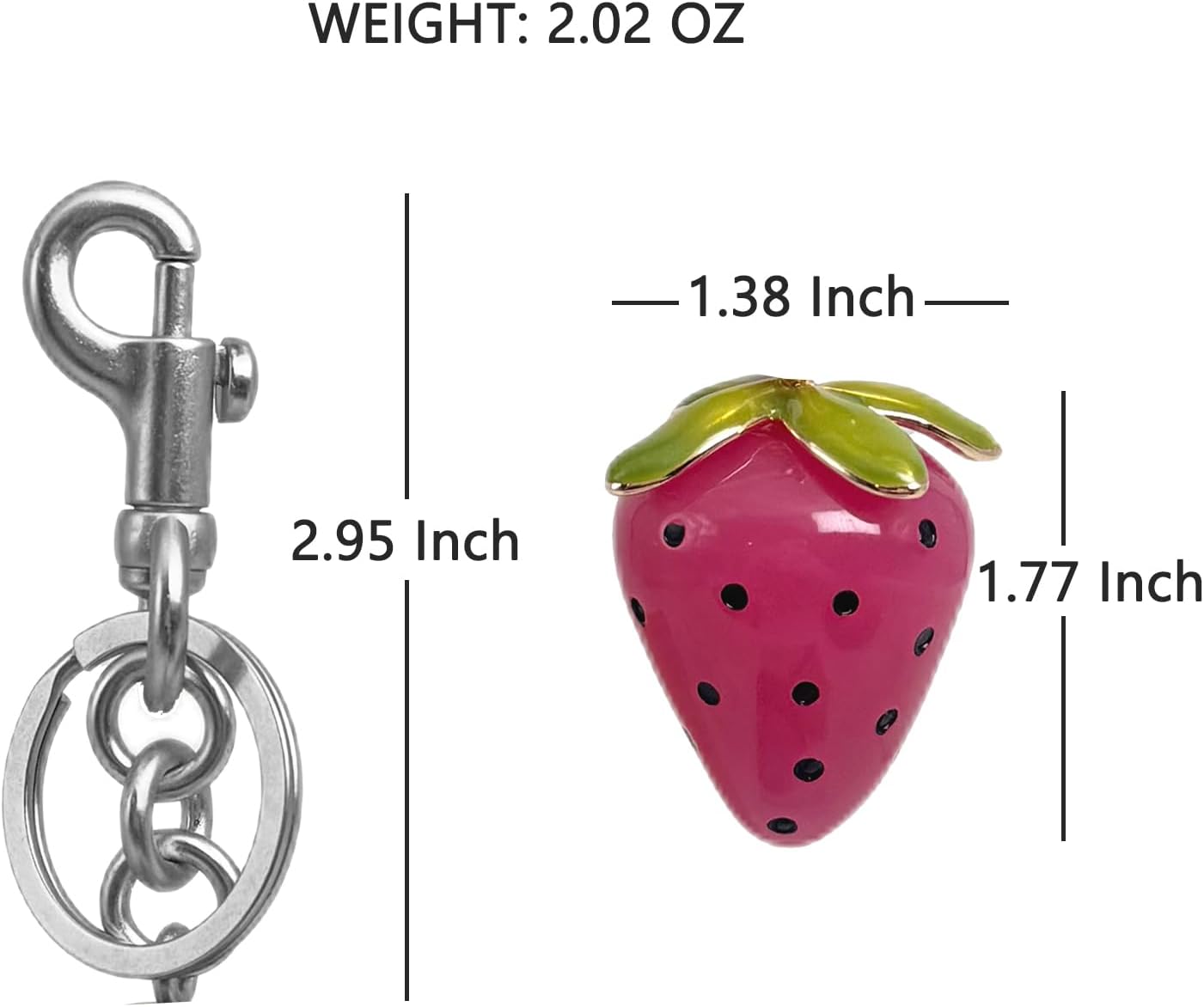 Strawberry Keychain - Cute Bag Charm, Kawaii Strawberry Purse Charm, Fruit Key Chain Gift for Women Girls - Image 6