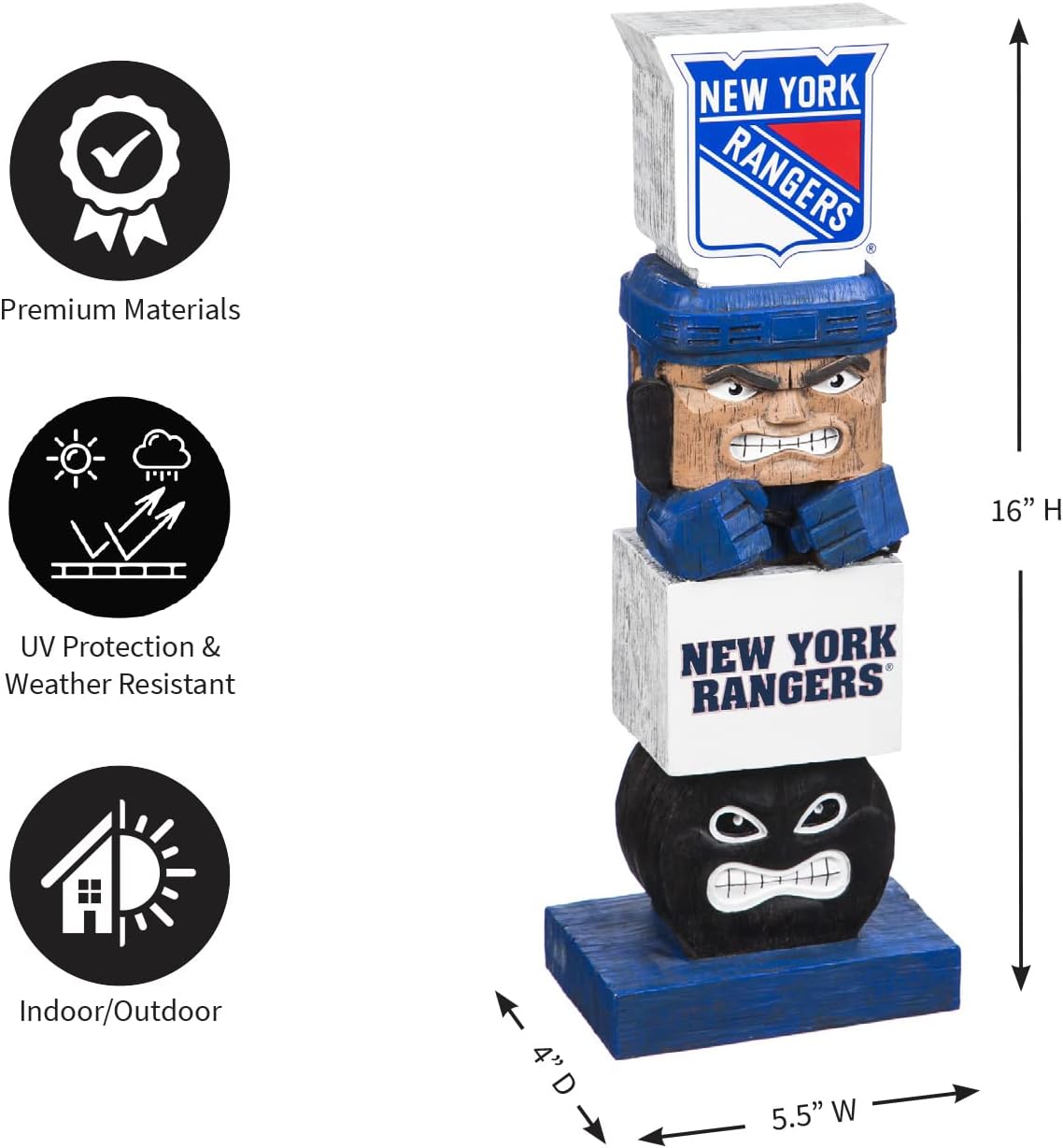 Team Sports America New York Rangers Tiki Totem Garden Statue