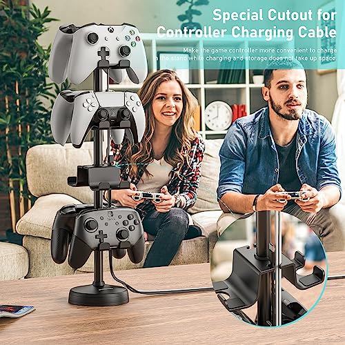 MANMUVIMO Headphone Controller Storage Holder for Desk 4 Tiers with Anti-Slip Stable Suction Cup, Controller Holder, Universal Gaming Desk Accessories for PS5/PS4/Xbox Series/Xbox One by MANMUVIMO - Image 9