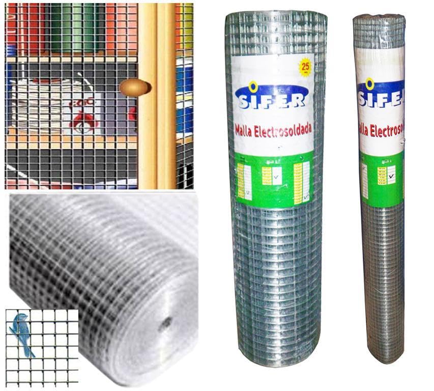 Malla electrosoldada sifer 13x13x0.9 1.50 metros rollo 25
