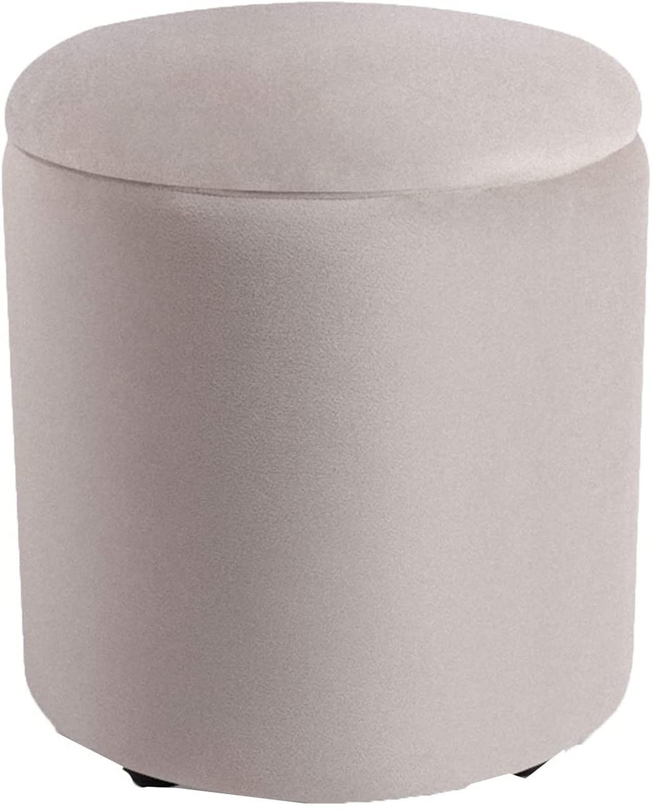 Tabouret de décoration gris haut de gamme avec coffre intégré
