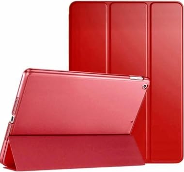 Coverzone iPad 11.Nesil A16 11inç/10.Nesil 10.9inç ile uyumlu Kılıf Saydam Arka Kapak Flip Smart Cover Katlanabilir Standlı Darbe Emici Koruyucu Tablet Kılıfı Akıllı Uyku Özellikli Kırmızı