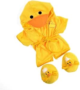 Amazon.com: Plush Gear Duck Robe Stuffed Toy Outfit with Slippers ...