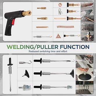 Spot Welder Dent Puller Machine Body Repair Dent Removal Tools 6 Models Dent Puller Welder 110V 3800A Car Dent Puller Smaller Welding Spot Stud Welder Dent Repair Kit Dent Remover Tool For Car/Trucks