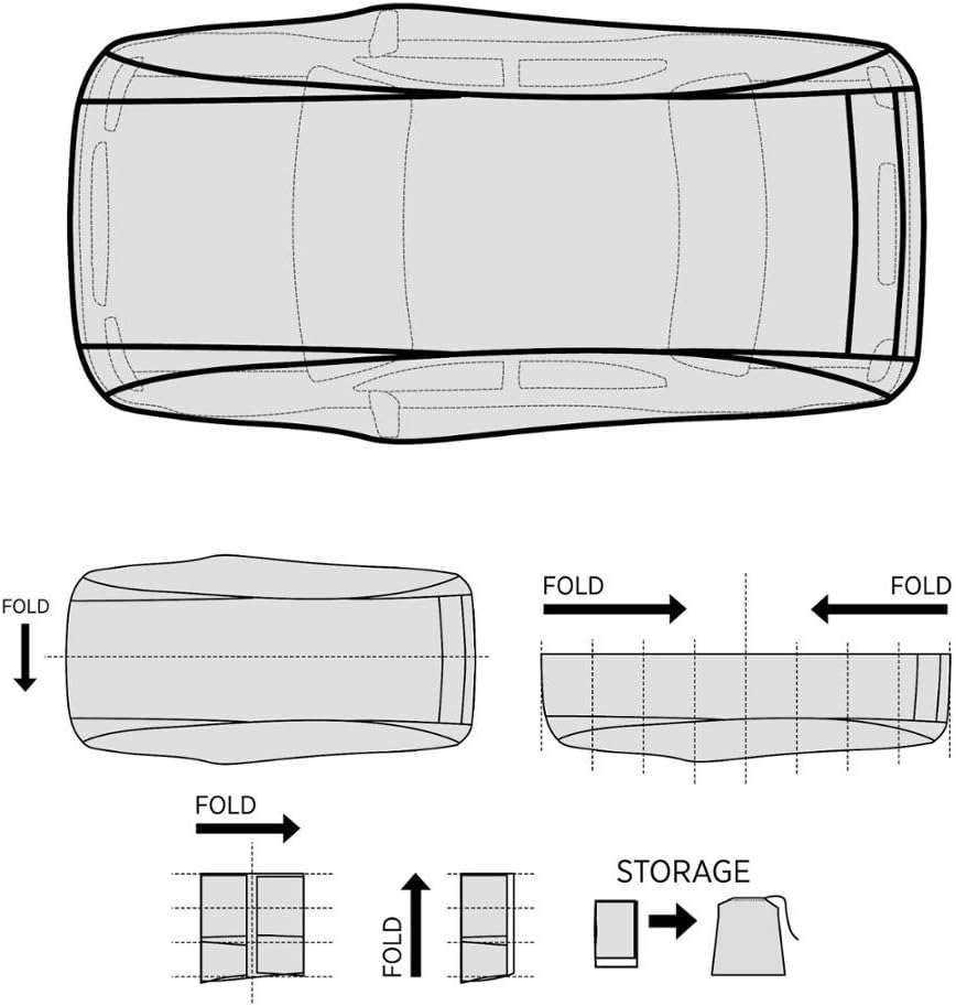 Motor Trend All Weather Proof Universal Fit Car Cover - UV, Water Proof (Gray) (Fits up to 190")