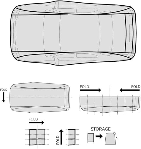 Miniatura 9 de BDK - Funda universal para coche, sedán, resistente a los rayos UV y al polvo, resistente al agua (gris) (apto para hasta 190 pulgadas)