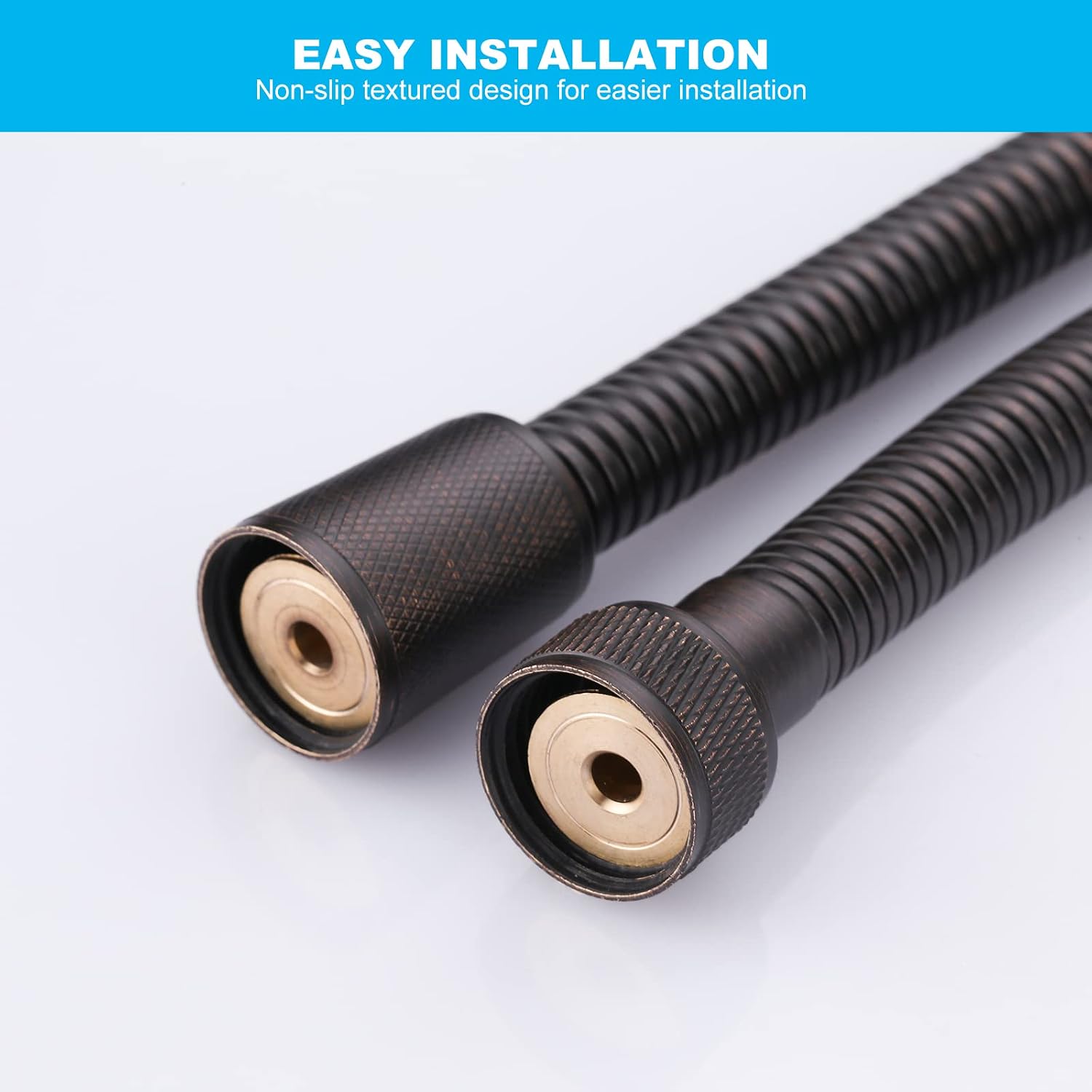 79 Inches Shower Hose Oil-Rubbed Bronze Finished, ALEASHA SUS 304 Stainless Steel Extra Long Shower Head Hose Replacement Handheld Shower Head Hose for Pet Bathroom Bathing Cleaning
