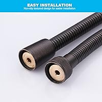 Vista 5 de ALEASHA SUS 304 - Manguera de ducha de 79 pulgadas con acabado de bronce aceitado, manguera de cabezal de ducha extra larga de acero inoxidable