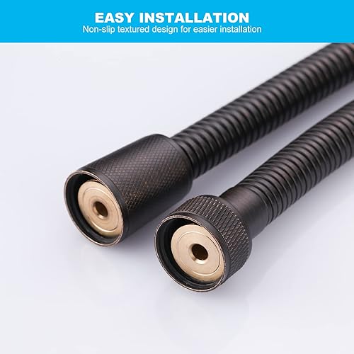 Miniatura 5 de ALEASHA SUS 304 - Manguera de ducha de 79 pulgadas con acabado de bronce aceitado, manguera de cabezal de ducha extra larga de acero inoxidable de