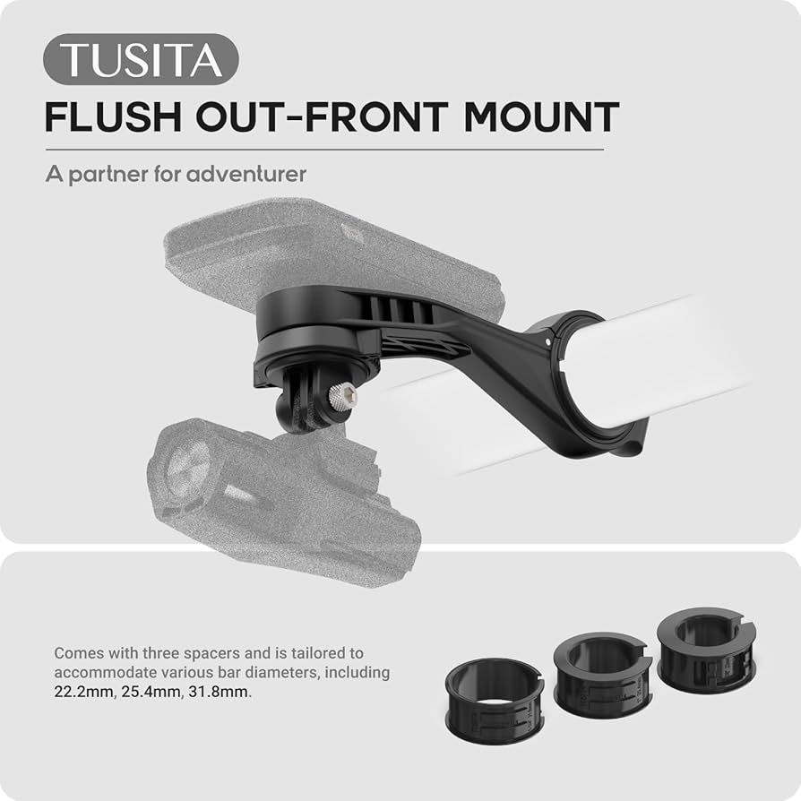 TUSITA Flush Out Front Mount Compatible with Garmin Edge GPS