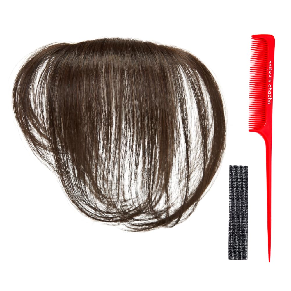 HAIRMATE chacha ダークブラウン ウィッグ Amazon.co.jp: チャチャ エアリー 前髪ウィッグ、V字フィット