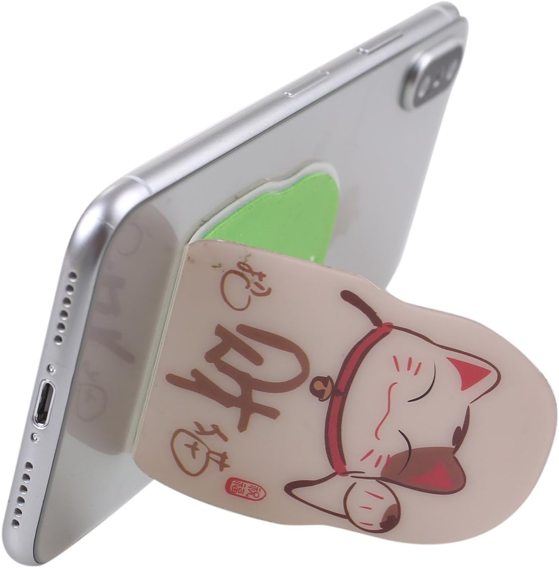 [ Monca ] Anti Gravity Cellphone Case with Kickstand [Fortune Cat] Magical Nano Technology Stick to Glass, Whiteboards, Tile, Smooth Flat Surfaces (Goat Case Sticker Kickstand)