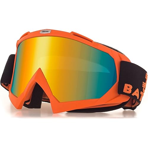 BATFOX Dirt Bike ATV Goggles Motorcycle Gear Riding Motocross Dirtbike 4-Wheeler MX DH Accessories Goggles Glasses for Men Women Youth UV400 Protection Dust-proof Anti-Slip Strap