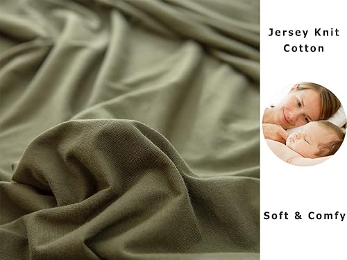 Miniatura 6 de PURE ERA Sábana bajera ajustable de algodón de punto de jersey (sin sábana encimera ni fundas), bolsillo profundo de hasta 15 a 20 pulgadas, ultra