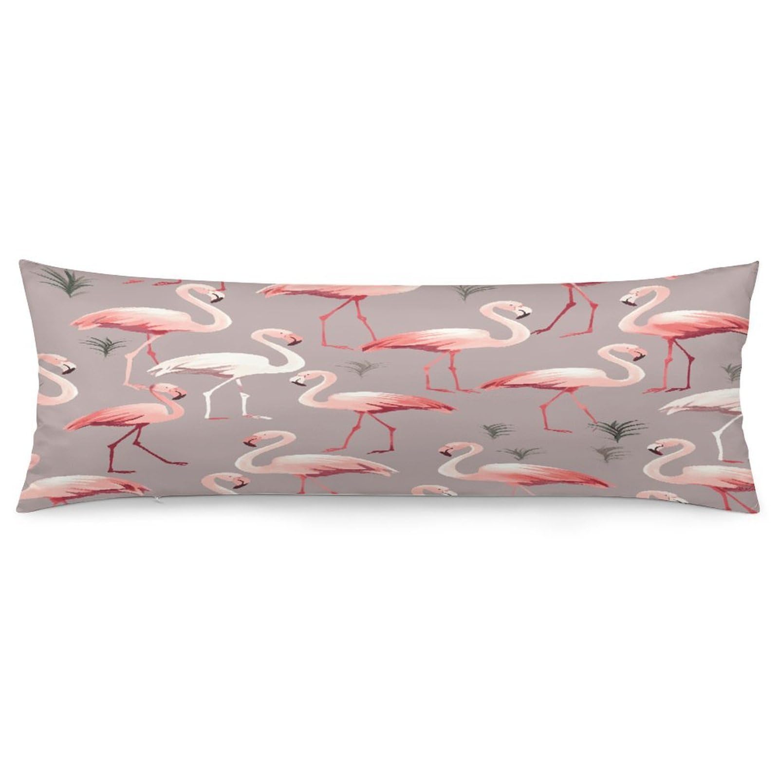 Pink Flamingo Pattern Pillowcase Decorative Long Body Pillow Case Soft Breathable Body Pillow Cover Modern Large Pillowcase Cute Body Pillow Pillowcases for Bedroom Couch 18.9 X 53 Inch