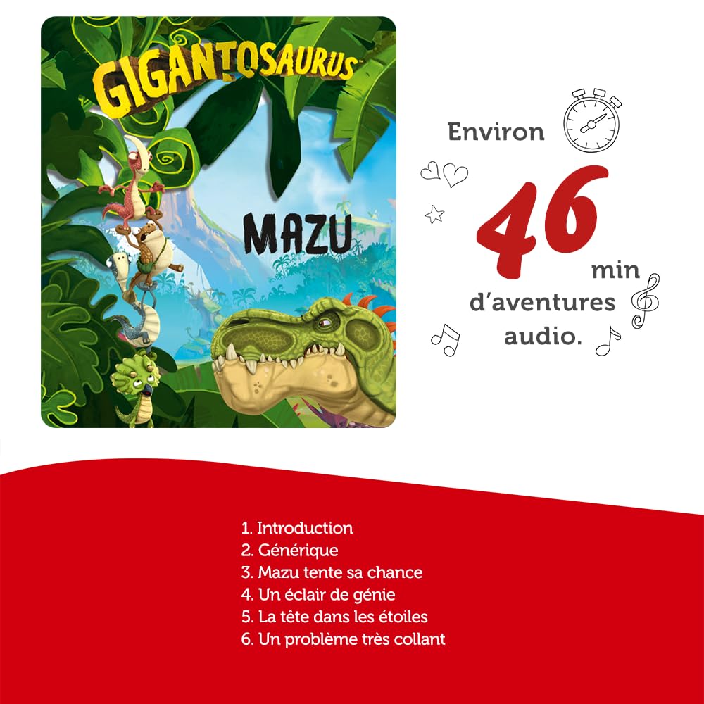 tonies Figurine Gigantosaurus : Mazu, Personnage avec Histoire Audio pour conteuse Toniebox, audioconte 4 Ans et Plus - boîte à Histoires Vendue séparément