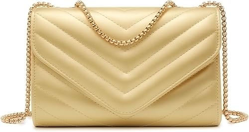 Dasein Bolsos cruzados acolchados pequeños para mujer elegante bolso de noche de diseñador bolsos de mano y bolsos con cadena para el hombro Dasein Bolsos cruzados acolchados pequeños para mujer elegante bolso de noche de diseñador bolsos de mano y bolsos con cadena para el hombro