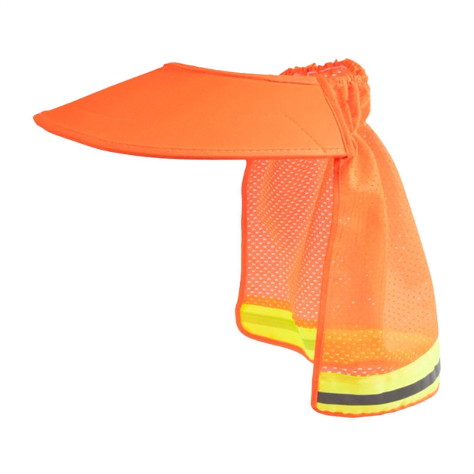 Parasol pour Casque De Sécurité, Parasol en Maille À Bord Complet avec Bande Réfléchissante, pour Chantier De Construction Extérieur Et Extérieur À Long Terme, Haute Visibilité