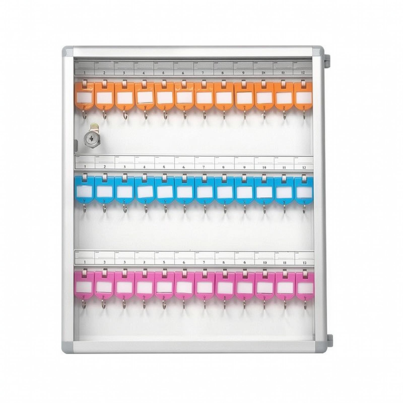 Gralara Armoire à Clés avec Porte Vitrée Robuste, 36 Clés
