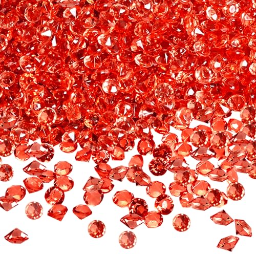 TOAOB 5000 Diamantes de Cristal Piedras Decorativas 4.5mm Rojo Cristal Acrílico Artificial Falsos Diamantes para Decoraciones Rellenos Jarrones