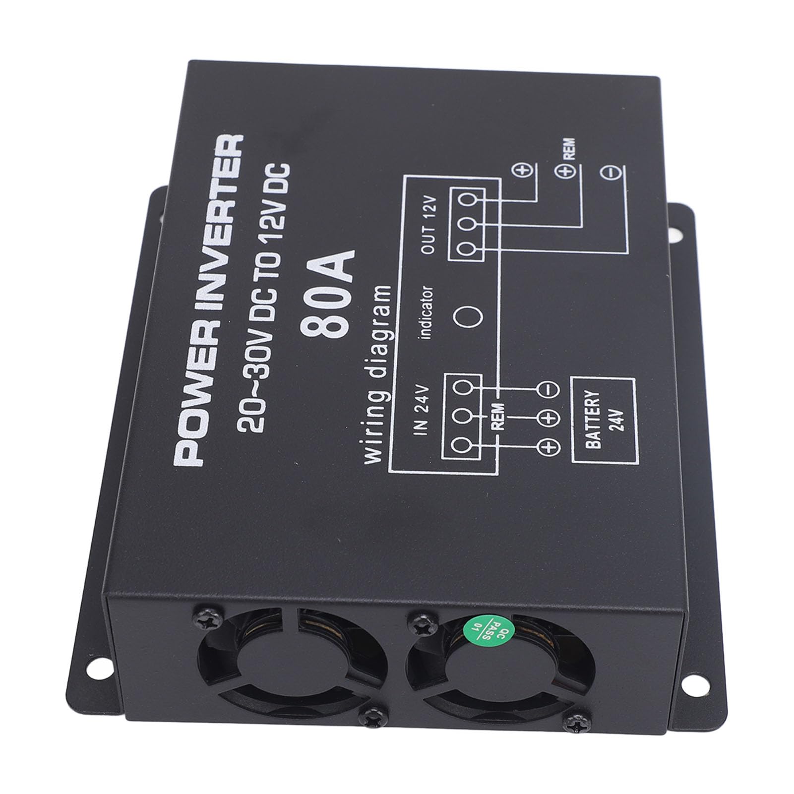 Convertitore Riduttore di Tensione da 24 V a 12 V per Auto, Camion, Camper, SUV, Autobus, Controllo della Temperatura (80A)