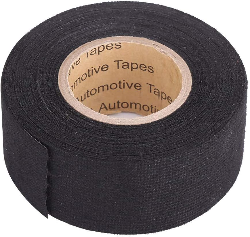 Aramox Car Multipurpose Tape, Anti Squeak Rattle Felt Automotive Wiring Harness Tape, Black, 9mm x 15m