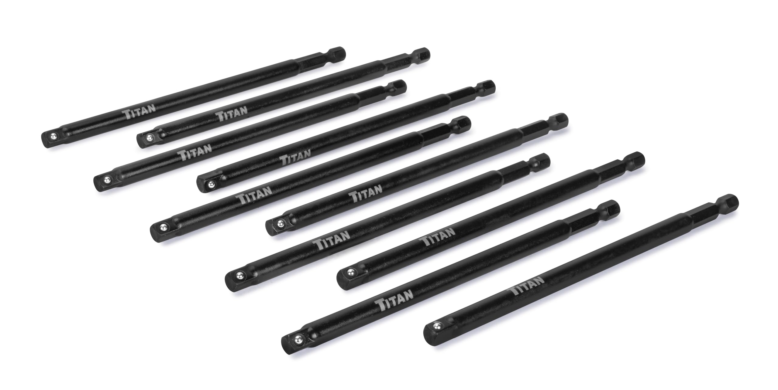 Adaptateur de douille à choc 1/4" long 6 pouces Titan 85543 pour vissage profond