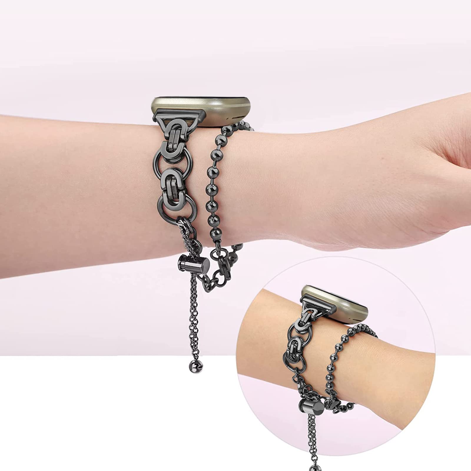 Gimuk Metal Strap Compatible with Fitbit Versa 3/Fit bit Sense Strap - Image 4