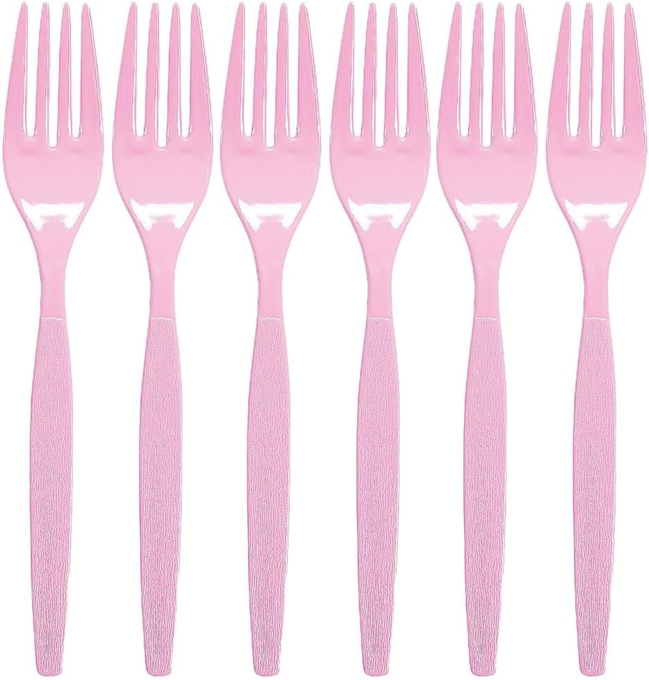 Fun Express - Metallic Silver Plastic Forks (50 Pc) - Party Supplies - Solid Tableware - Cutlery - 50 Pieces