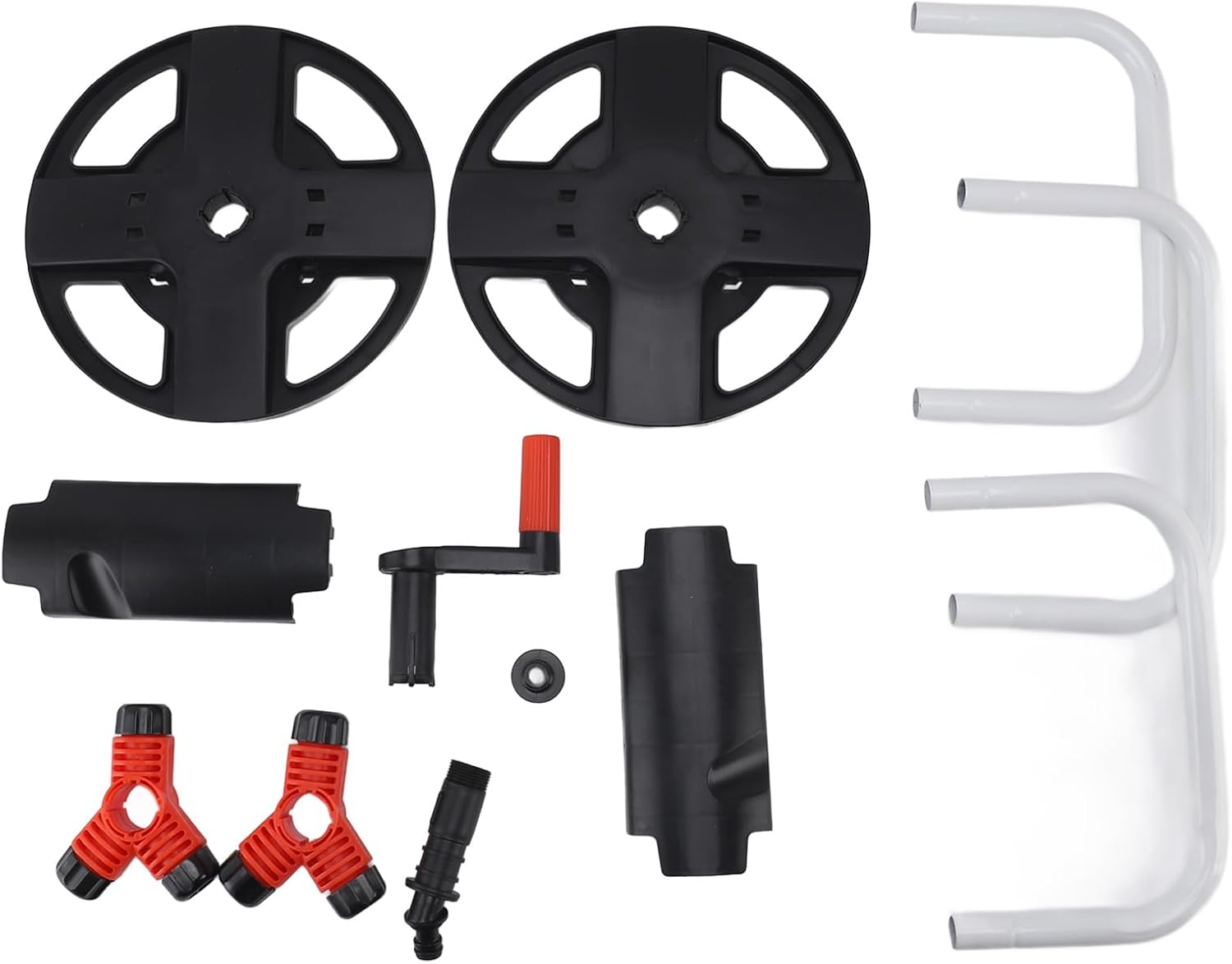 Garden Hose Reel Cart, Portable Water Hose Storage Rack with Wheels, Handheld Holder for Lawn, Farm, Car Washing