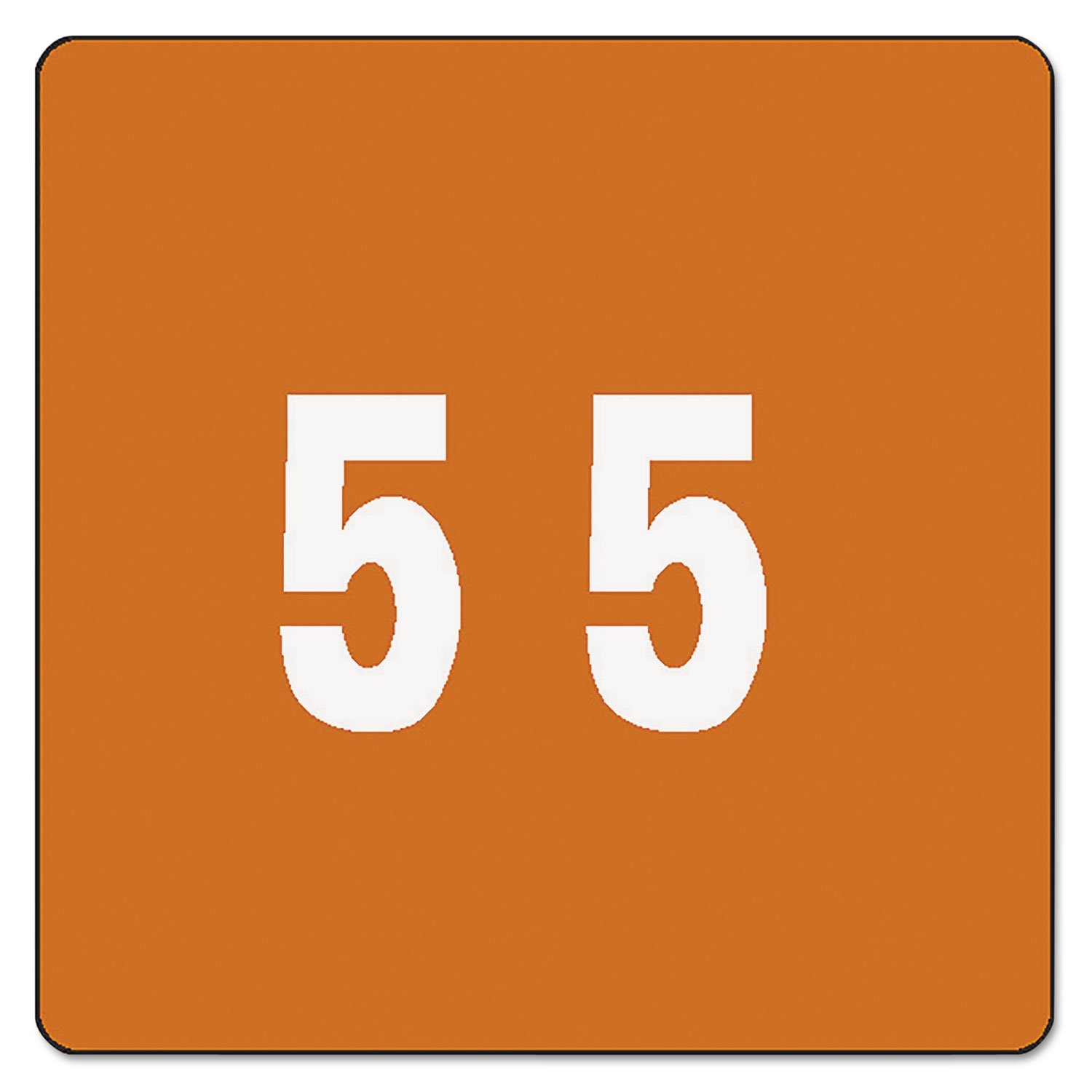 Smead DCC Color-Coded Numeric Label, 5, Label Roll, Brown, 250 Labels per Roll (67425) — image 1