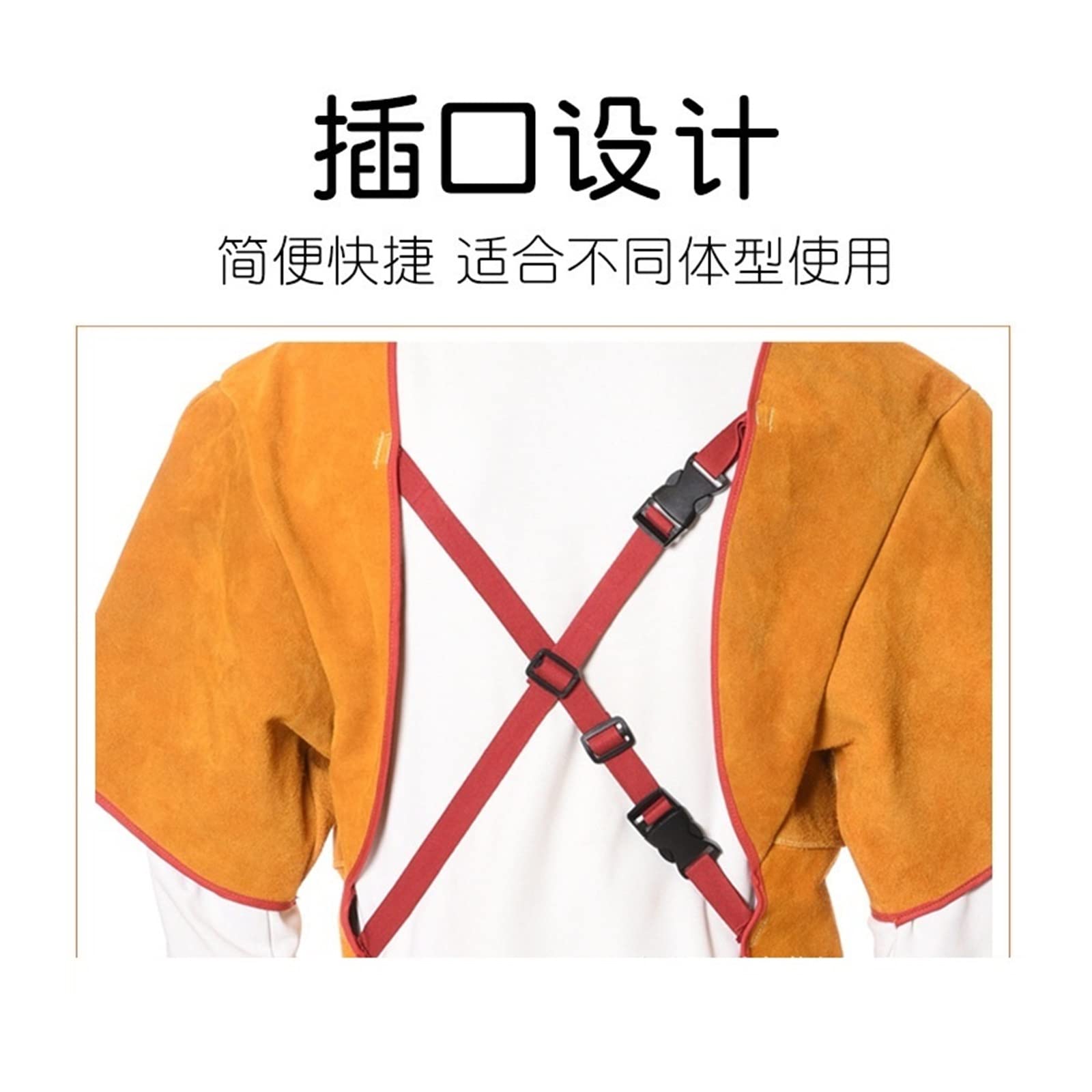 Delantal de soldadura de cuero con manga, abrigo de soldadura resistente a la llama de calor for hombres for mujeres, chaqueta de soldadura de servicio pesado, Accesorios de soldadura(Blauw,XL)