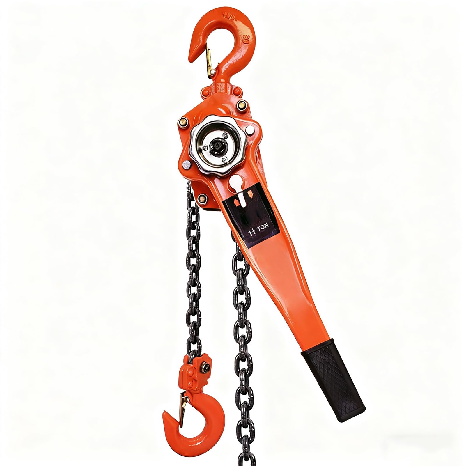 TY&WJ 3/4 Tonne (1650 Lbs) Manueller Hebezeug, Hebelzug 5Ft Hub Mit G80-Kette Und 360°-Drehhaken Handkettenzug Für Garagen, Lager, Automobilmaschinen,1+1/2ton,1.5m/5Ft