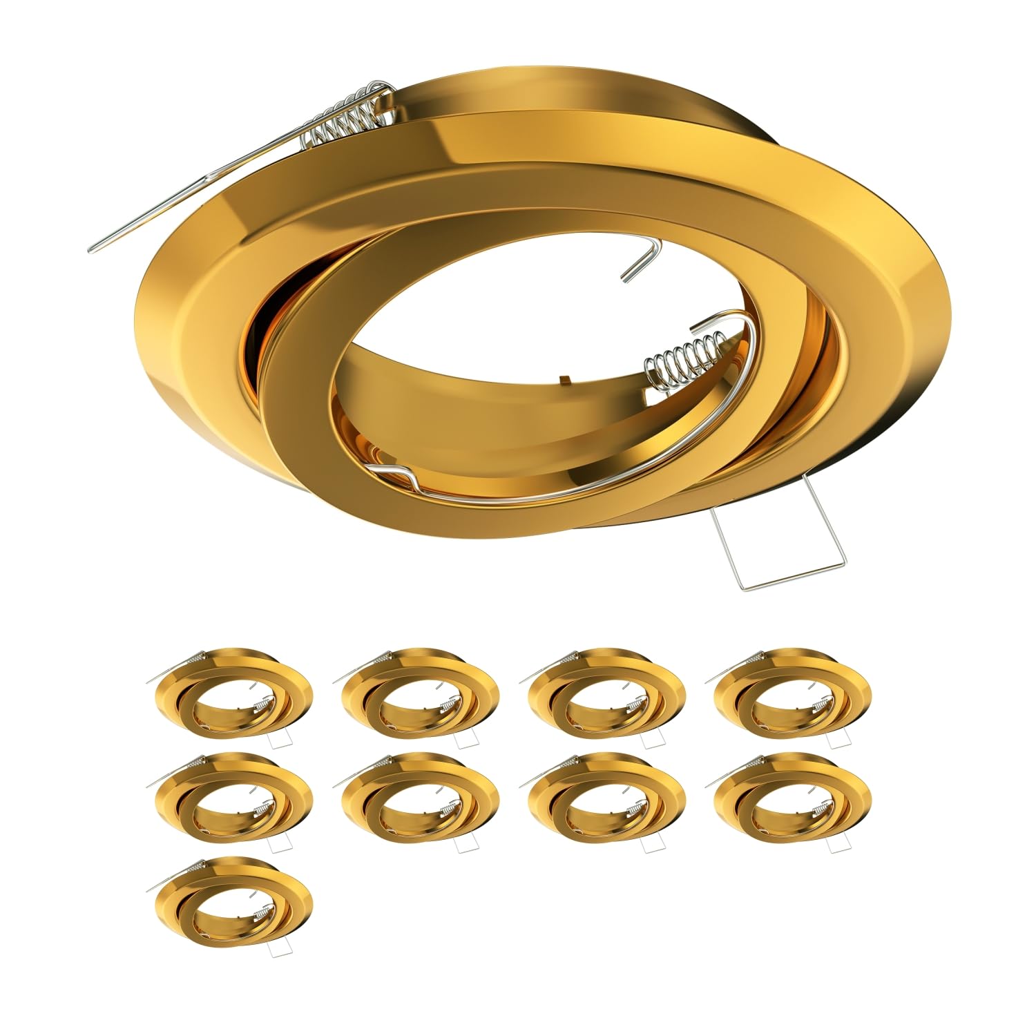 Pack of 10 FABI recessed ceiling frame, round, swivelling