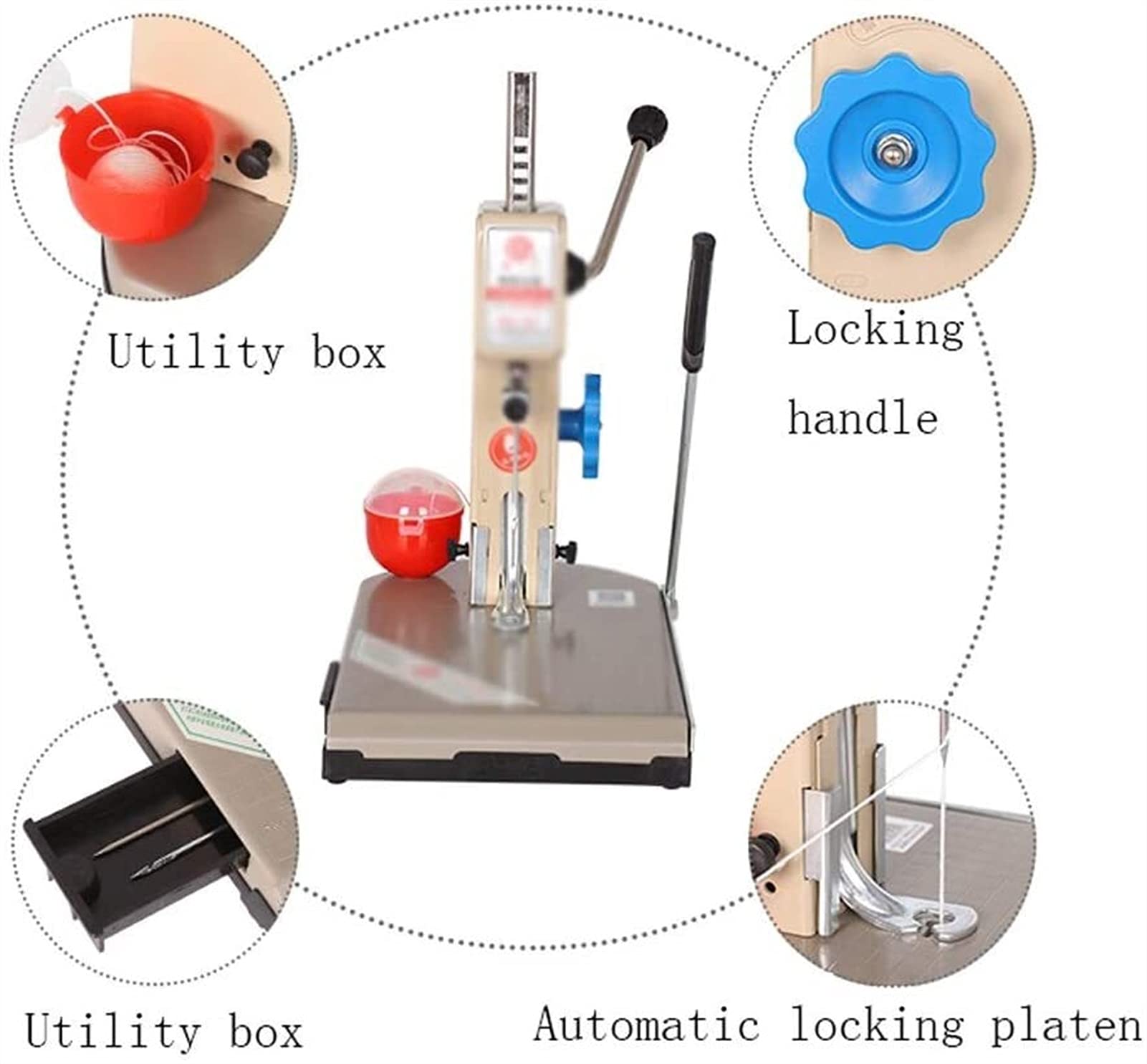 TEmkIn Macchina da legatoria per impieghi gravosi Punzonatrice Manuale Punzonatrice Automatica per Libri contabili con Macchina per Voucher Ispessimento Linea