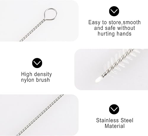 Miniatura 4 de ZYTC tapas a pruebas de salpicaduras y derrames con sorbetes y cepillos de limpieza, SYNCHKG120998, Blanco, 1