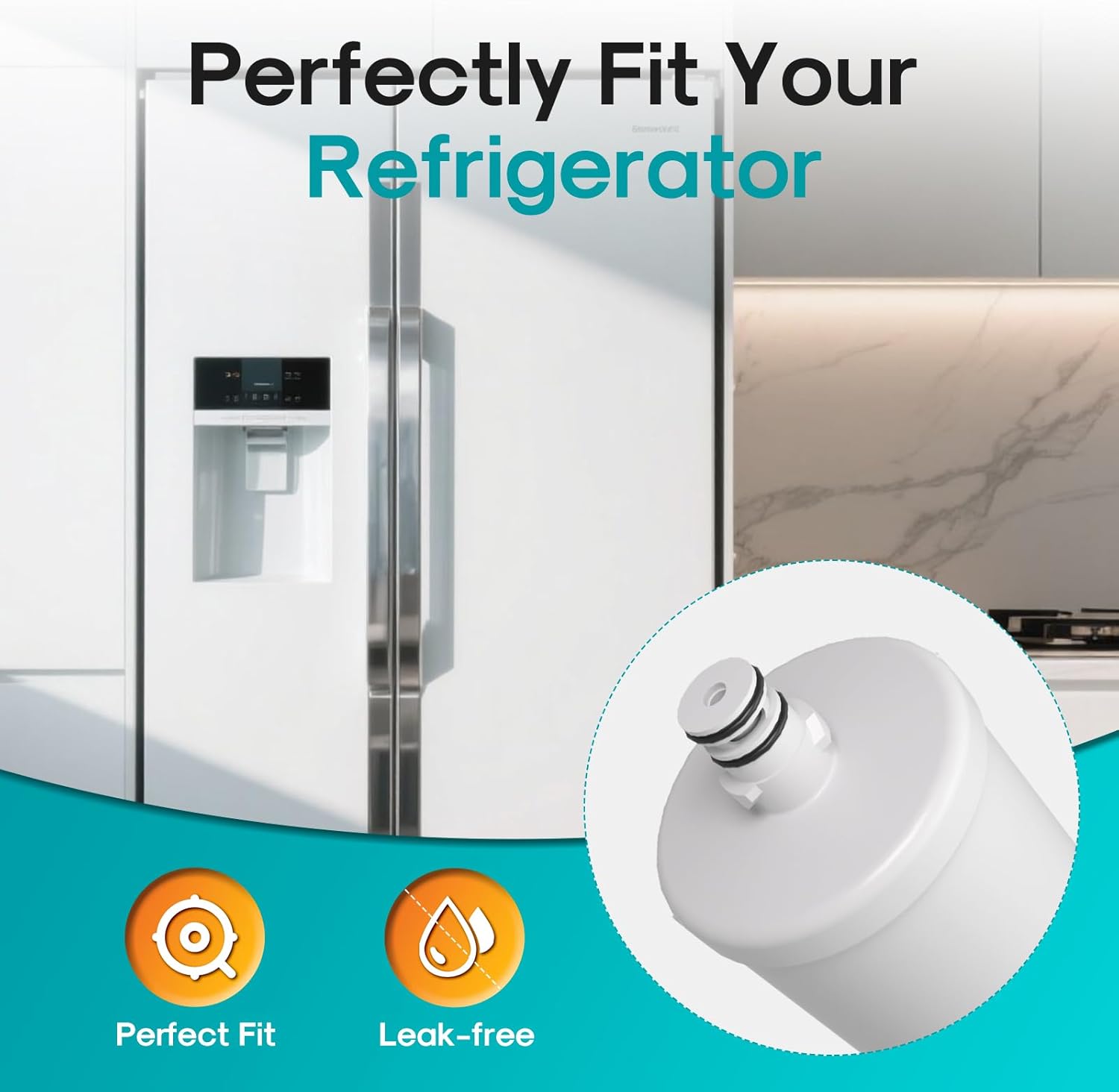 ICEPURE PRO 5231JA2002A NSF401&473&53&42 Certified Refrigerator Water Filter Replacement for LG LT500P, GEN11042FR-08, ADQ72910911, ADQ72910901, ADQ72910907, Kenmore 9890, 469890, LFX25974ST, 1PACK