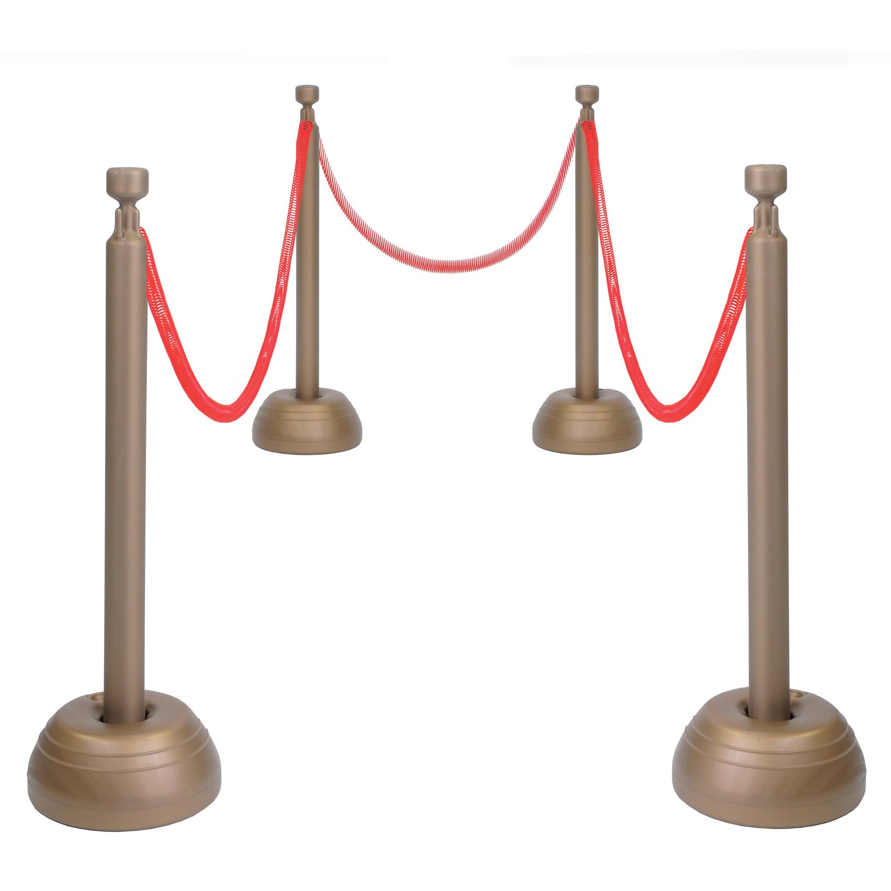 Corde de poteau léopard 57658 rouge extensible de 9 à 30 pieds pour balisage modulable