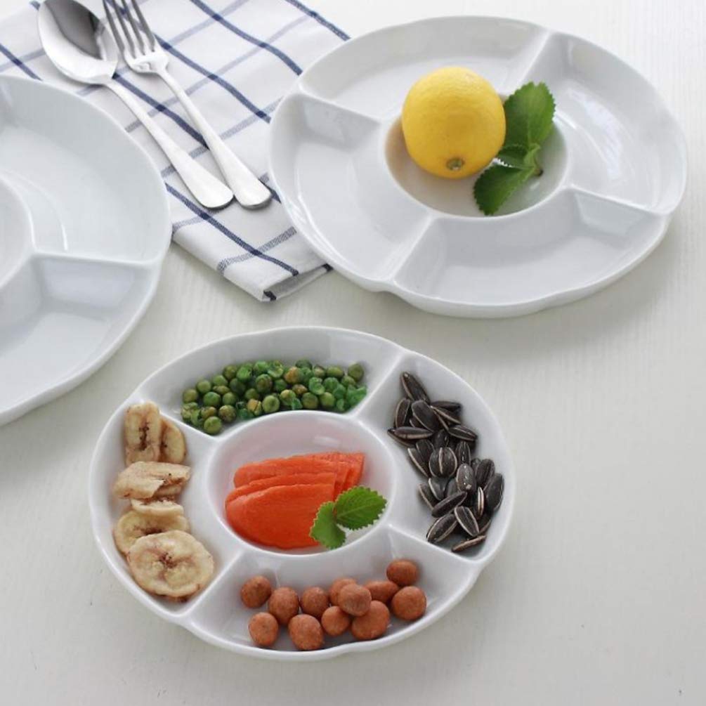 2 pièces 3 pouces pur blanc apéritif en céramique plateau de service plat de sauce plateau