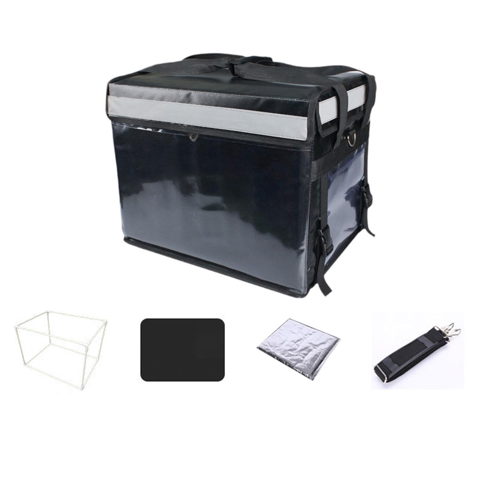 rockible Mochila térmica para Entrega de Comida, Bolsas Grandes para Pizza de 62 l, Bolsa térmica para, con Divisor
