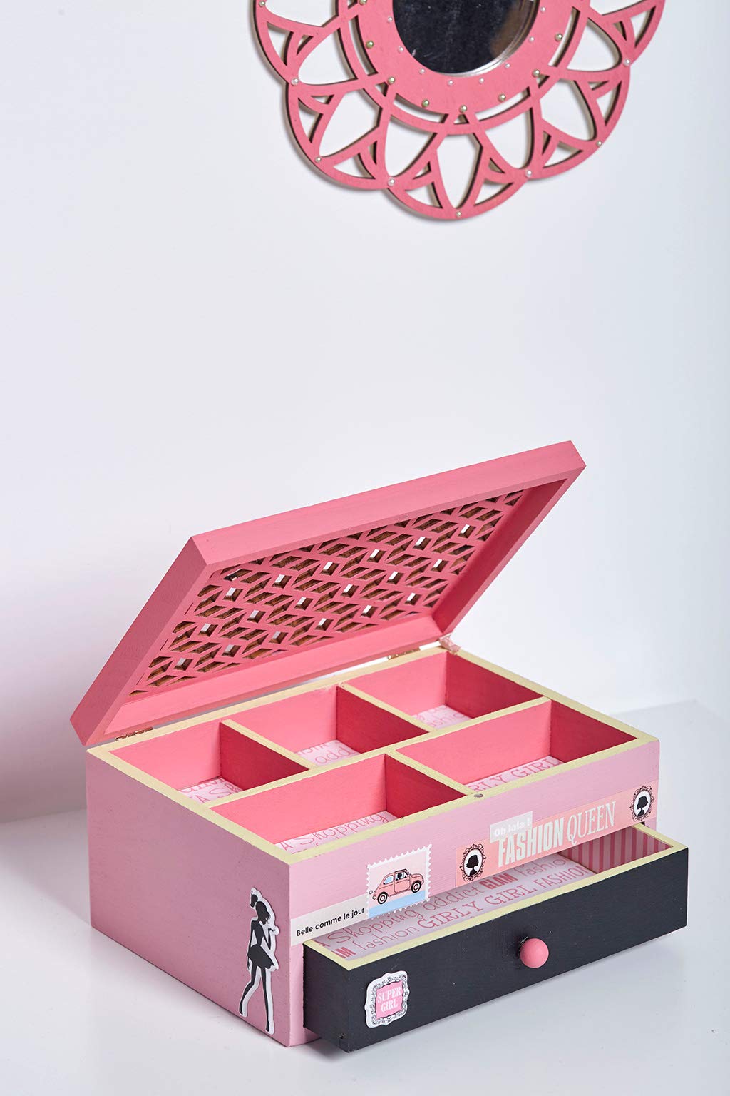 Artemio Scatola Da Cucito In Legno Beige | 32x16x29cm | Per Decorare E Organizzare