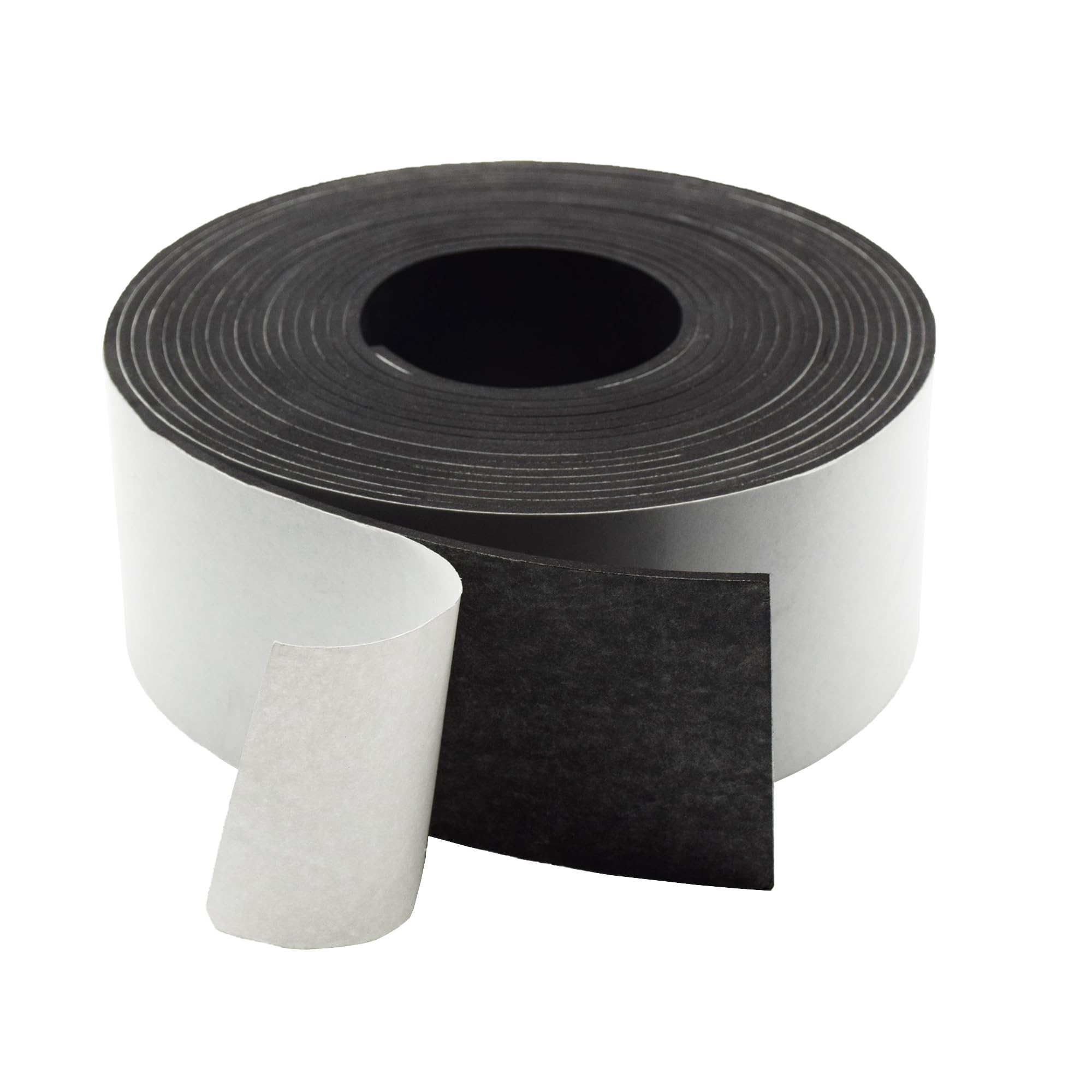 DOBTIM Tiras de goma de neopreno autoadhesivas de 1/8 (.125) pulgadas de grosor x 3 pulgadas de ancho x 25 pies de largo, hojas de goma sólida, rollos y tiras para juntas, material de bricolaje,